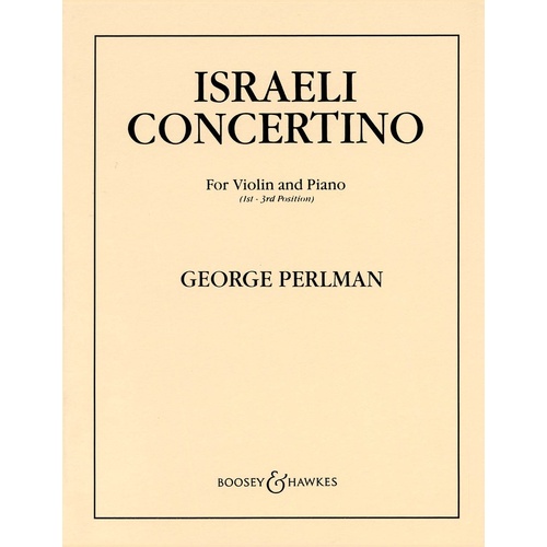 Perlman - Israeli Concertino Violin/Piano (Softcover Book)