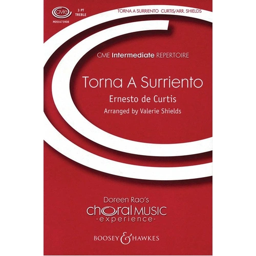 Torna a Surriento SSA Choral Score with Violin and Cello, Boosey & Hawkes, 12 Pages