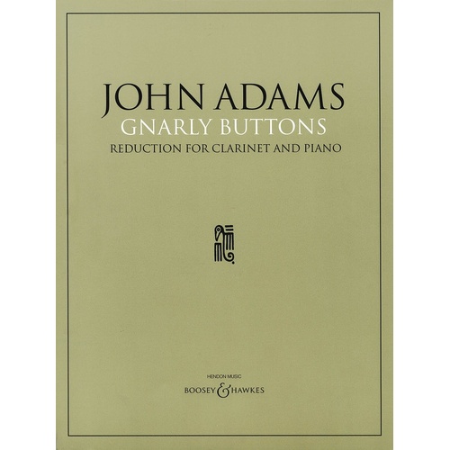 Adams - Gnarly Buttons Clarinet/Piano (Softcover Book)