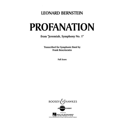 Bernstein - Profanation Score/Parts
