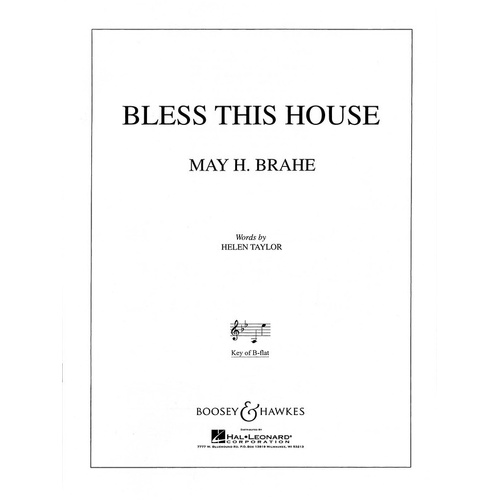 Bless This House Low Voice In B Flat And Piano