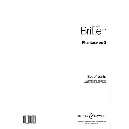 Phantasy Quartet Op 2 Set Of Parts (Set of Parts)