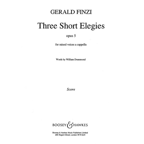 Three Short Elegies SATB A Cappella (Octavo)