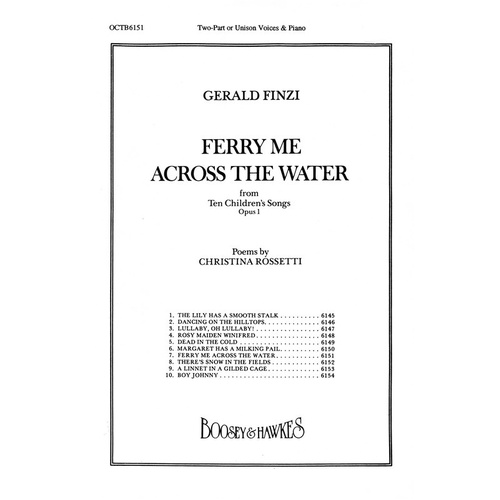 Ferry Me Across The Water Unison (Octavo)