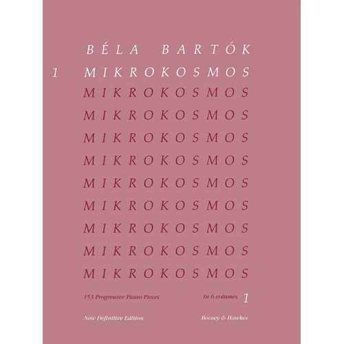 Mikrokosmos Vol 1 Pink NOS 1-36 Piano by Bela Bartok, Boosey & Hawkes, 1987 Edition