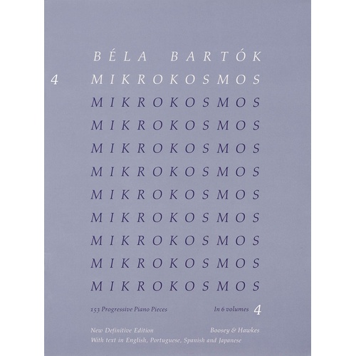 Bartok - Mikrokosmos Vol 4 Blue
