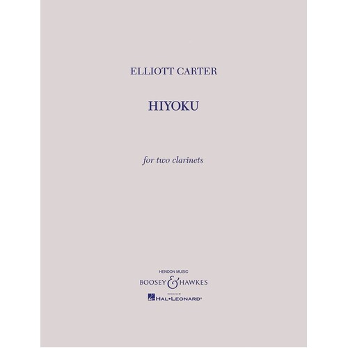 Hiyoku For Two Clarinets (Softcover Book)