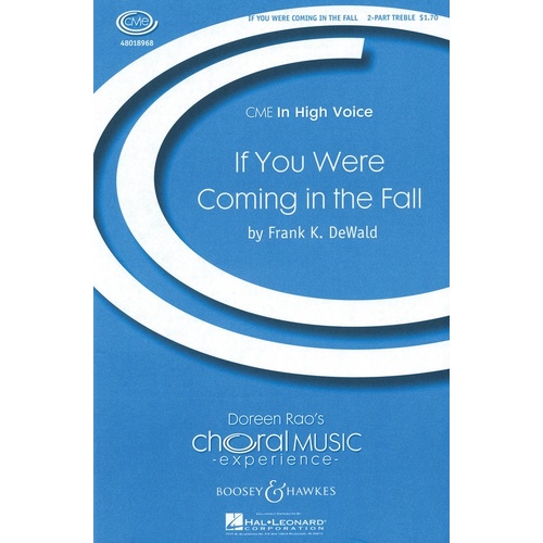 If You Were Coming In The Fall 2Pt Treble (Octavo)