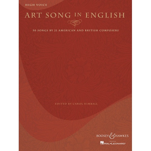 Art Song In English High Voice (Softcover Book)