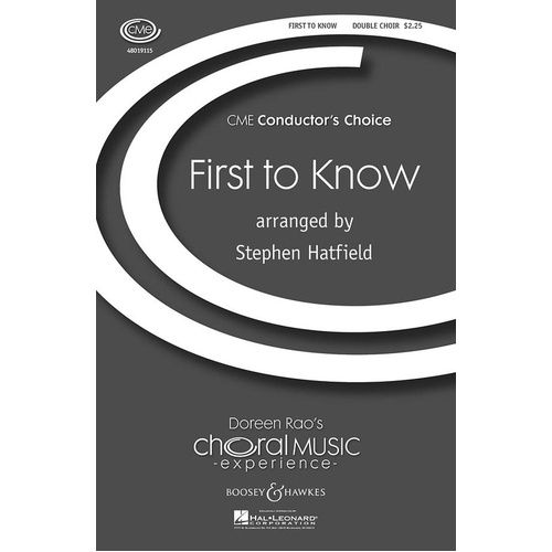 First To Know Double Choir (Octavo)