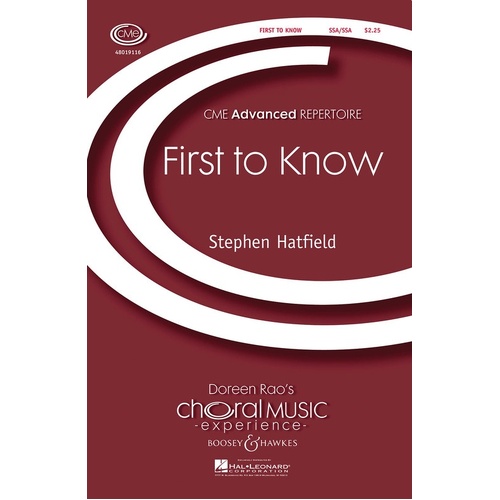 First To Know SSA Double Choir (Octavo)