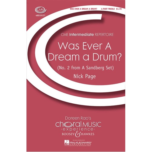 Was Ever A Dream A Drum? SA (Octavo)