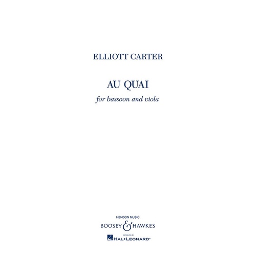 Au Quai (Ok) For Bassoon and Viola (Softcover Book)