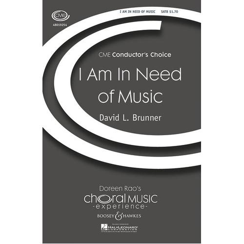 I Am In Need Of Music SATB (Octavo)