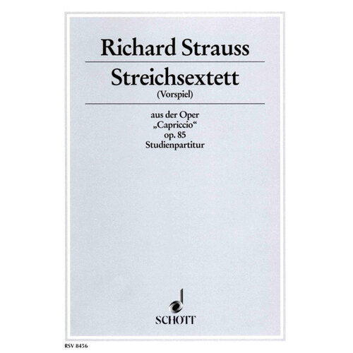 Strauss - Capriccio Op 85 String Sextet Study Score (Softcover Book)