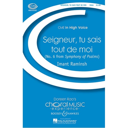 Seigneur Tu Sais Tout De Moi SSAA (Octavo)