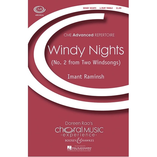 Windy Nights 4Pt Treble (Octavo)