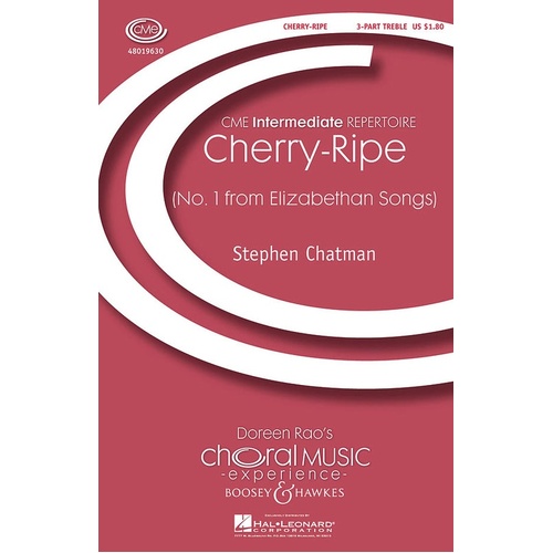 Cherry Ripe (No 1 Elizabethan Songs) 3Pt Treble (Octavo)