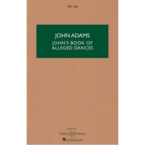 Johns Book Of Alleged Dances Study Score
