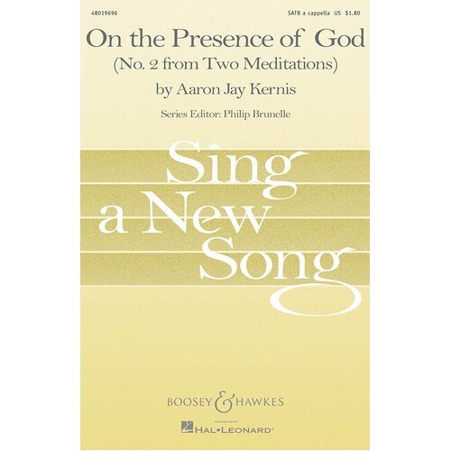 On The Presence Of God SATB A Cappella