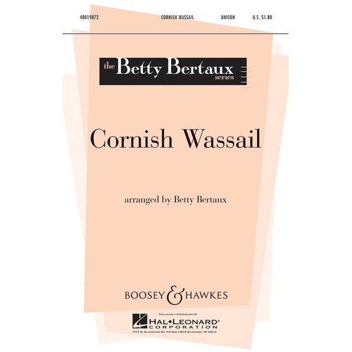Cornish Wassail Unison (Octavo)