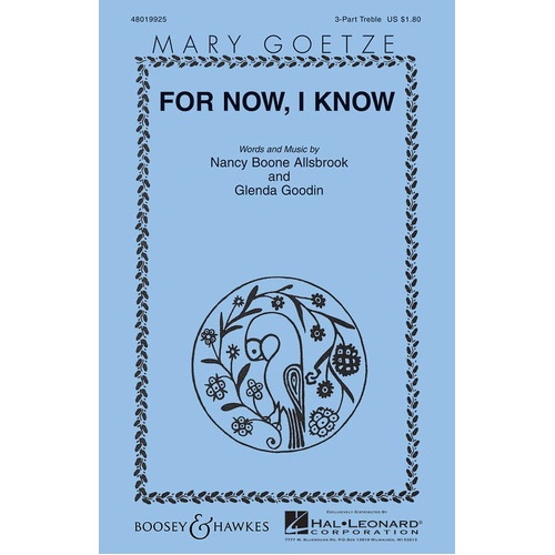 For Now I Know SSA (Octavo)