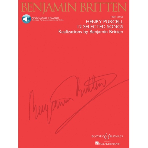 12 Selected Songs Ed Britten Book/CD High Voice (Softcover Book/CD)