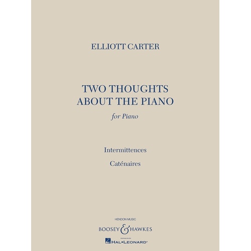 Carter - 2 Thoughts About The Piano (Softcover Book)
