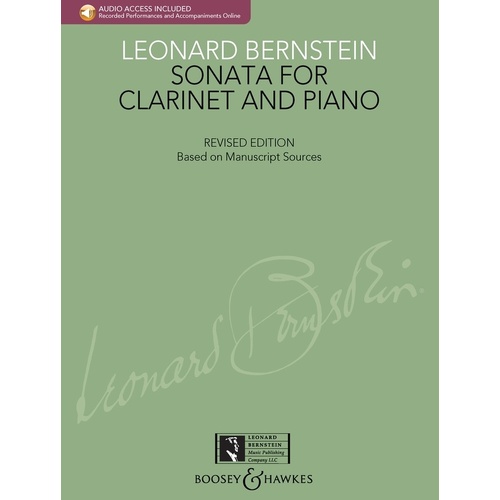 Bernstein - Sonata For Clarinet/Piano Revised Book/CD (Softcover Book/CD)