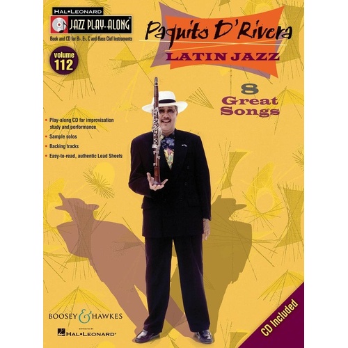Paquito D'Rivera Latin Jazz Play Along Book/CD V112