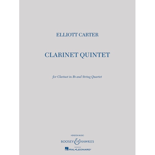Clarinet Quintet B Flat clarinet Str Quartet Sco Pts (Music Score/Parts)