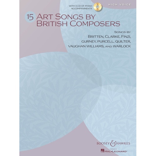 Art Songs 15 By British Composers High Book/CD (Softcover Book/CD)