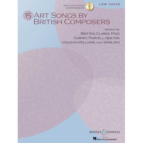 Art Songs 15 By British Composers Low Book/CD (Softcover Book/CD)