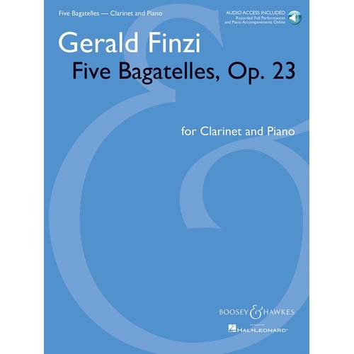 Five Bagatelles Clarinet And Piano Op 23 (Softcover Book/Online Audio)