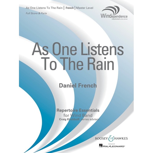 As One Listens To The Rain Concert Band 4 Score Only (Music Score)