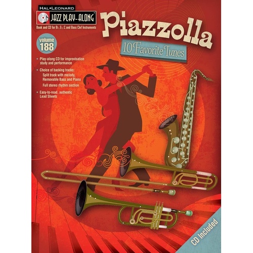 Ten Favorite Tunes Jazz Play Along V188 by Piazzolla