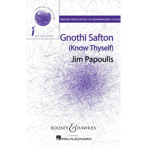 Gnothi Safton (Know Thyself) SSA Choral Score by Boosey & Hawkes, 20 Pages