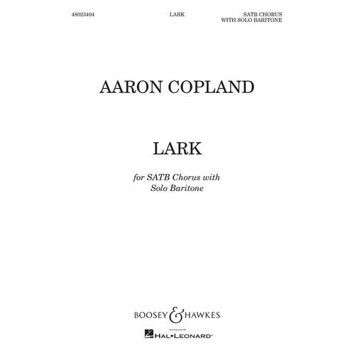 Lark SATB A Cappella and Baritone Solo (Octavo)