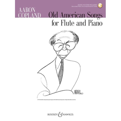 Old American Songs for Flute and Piano - Boosey & Hawkes, 76 Pages, Intermediate to Early Advanced Level