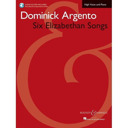 Six Elizabethan Songs High Voice Book/Online Audio (Softcover Book/Online Audio)