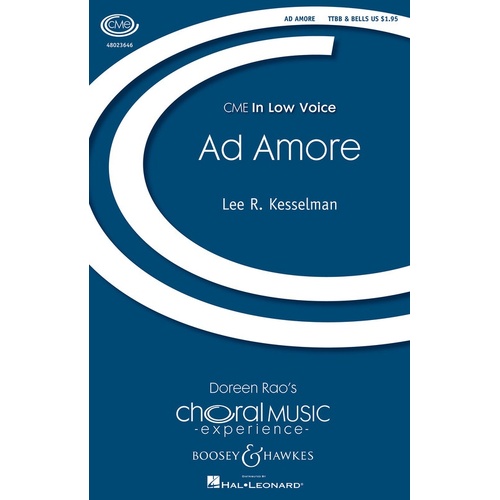 Ad Amore TTBB A Cappella (Octavo)