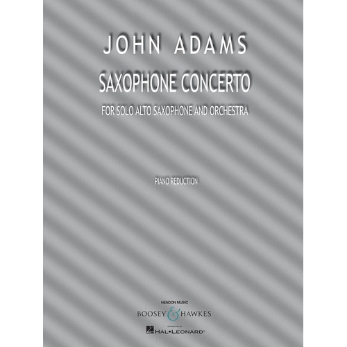 Adams - Saxophone Concerto Alto Sax/Piano (Softcover Book)