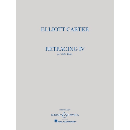Carter - Retracing Iv For Solo Tuba (Softcover Book)