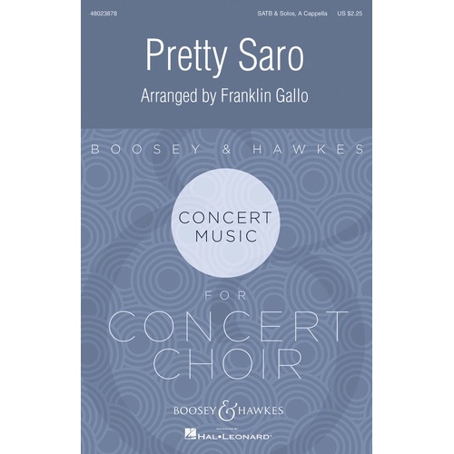 Pretty Saro SATB Divisi A Cappella (Octavo)