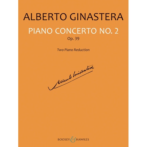 Ginastera - Concerto No 2 Op 39 2P 4H (Softcover Book)