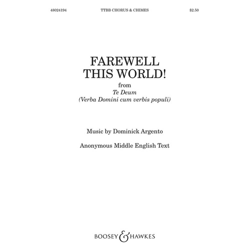 Farewell This World! TTBB/Chimes (Octavo)