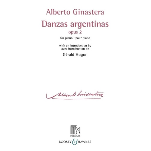 Ginastera - Danzas Argentinas Op. 2 for Piano Solo, 32 Pages, Published by Boosey & Hawkes