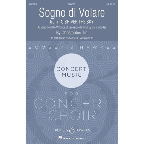 Sogno di Volare SSATBB Choral Sheet Music by Boosey & Hawkes, 24 Pages, Concert Music for Concert Choir