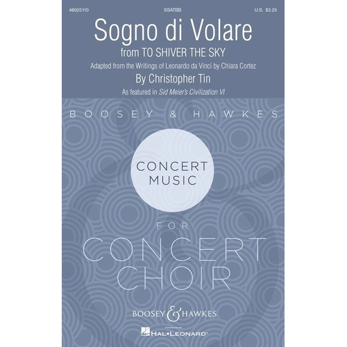 Sogno di Volare SSATBB Choral Arrangement by Boosey & Hawkes, 24 Pages, Concert Music for Concert Choir