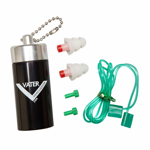 Vater Musicians Earplugs with Two Filter Styles and Metal Storage Container